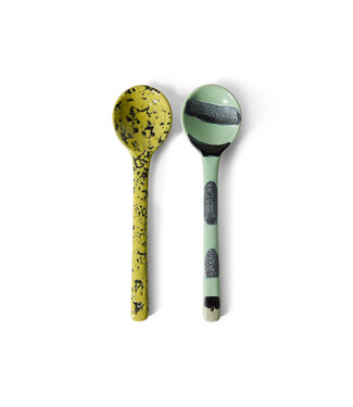 HKliving 70s ceramics: serving spoons mines, set of 2