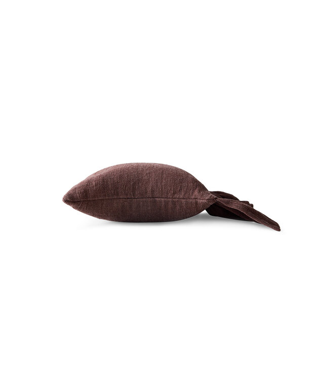 HKliving Ruffle cushion Chestnut