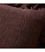 HKliving Ruffle cushion Chestnut