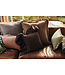 HKliving Ruffle cushion Chestnut