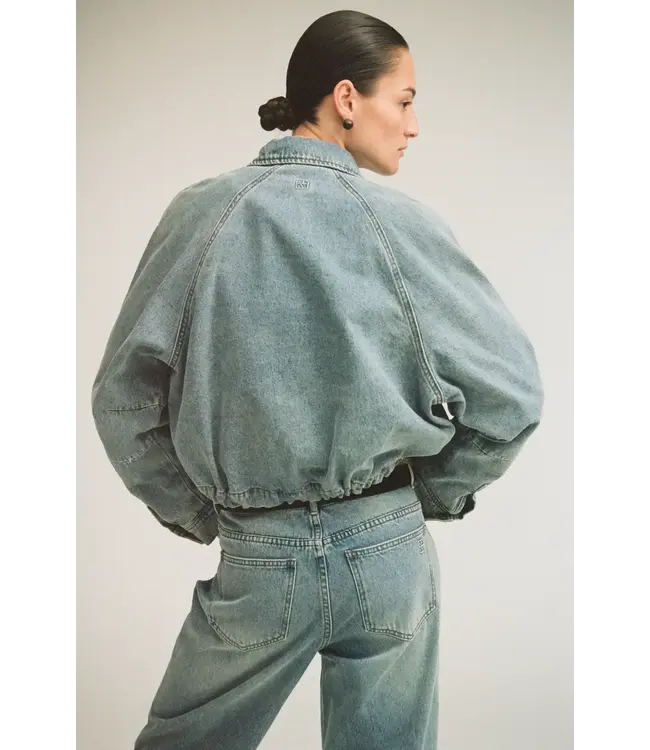 Rouge Edit Tiana Denim Bomber Jacket