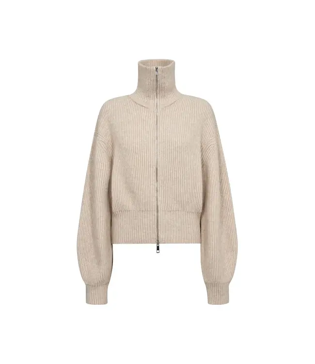 Co’Couture Row zip knit cardigan