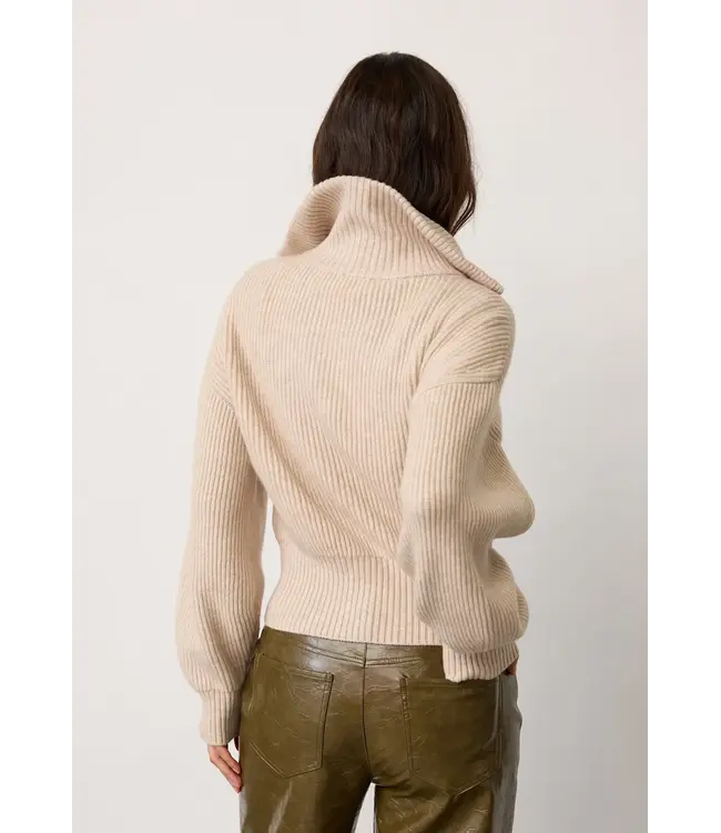 Co’Couture Row zip knit cardigan