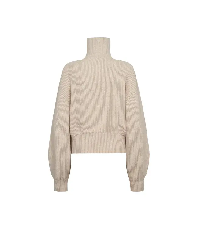 Co’Couture Row zip knit cardigan