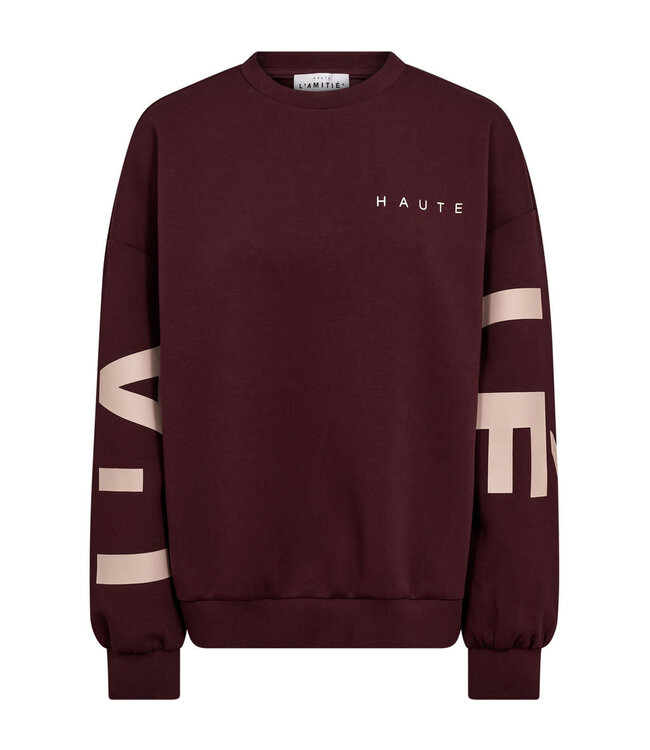 Haute L'Amitié Maxi Split Logo Sweat