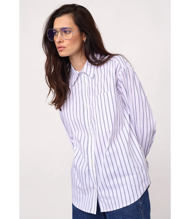 Co’Couture SomoCC Stripe Funnel Neck Shirt