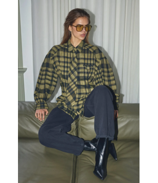 Co’Couture KyelCC Check Tie Pleat Shirt
