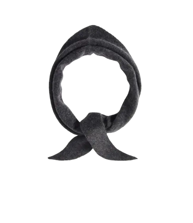 Selected SLWMARIA NARROW CASHMERE SCARF NOOS - Dark Grey Melange