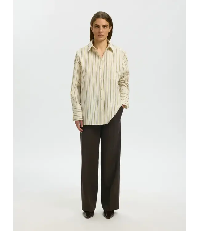 Selected RITA MW WIDE PANT MEL NOOS