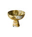 HKliving Marbled bowl on base ochre
