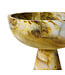 HKliving Marbled bowl on base ochre