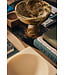 HKliving Marbled bowl on base ochre