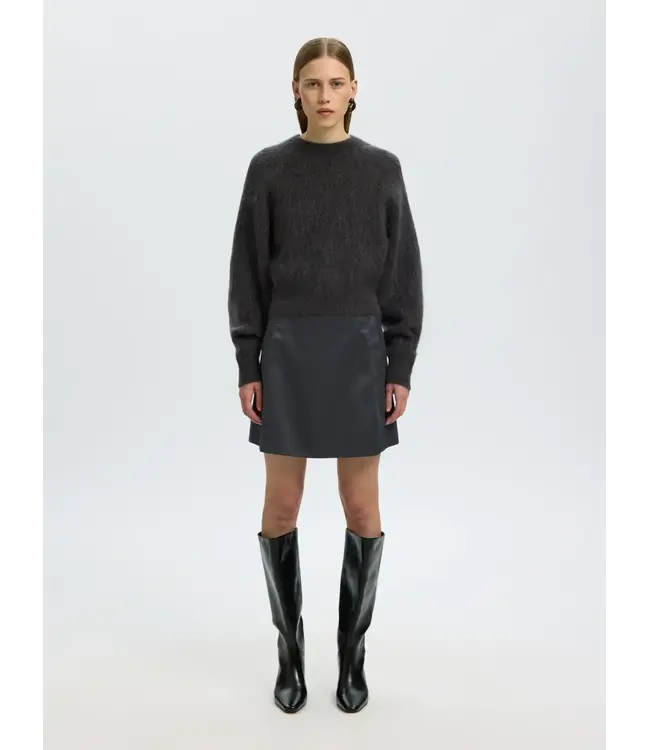 Selected Mira LS Knit Short O-Neck NOOS