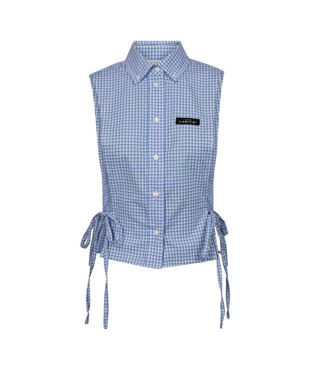 Haute L'Amitié Front Lap Blue Check Shirt