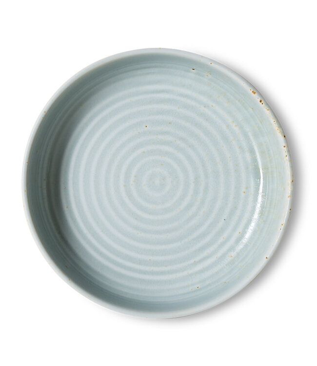 HKliving Chef ceramics: deep plate L - soft blue