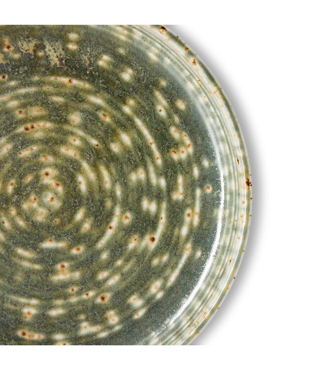 HKliving Chef ceramics: side plate - rustic green