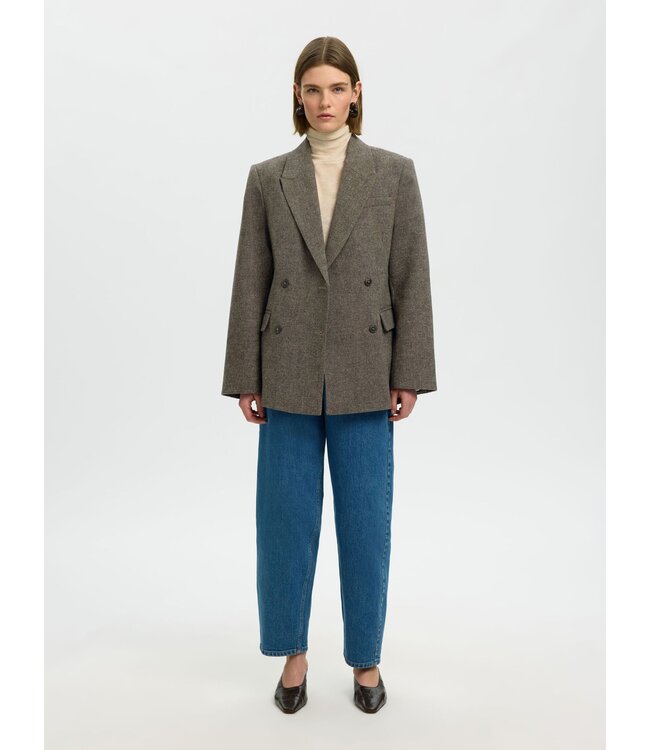 Selected Reeda Wool Blend DB Blazer