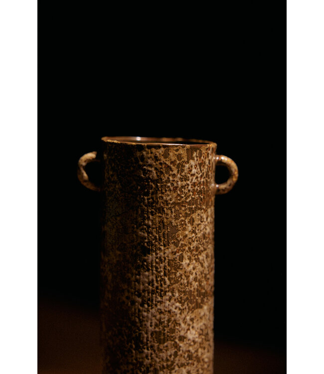 HKliving Long vase reactive brown