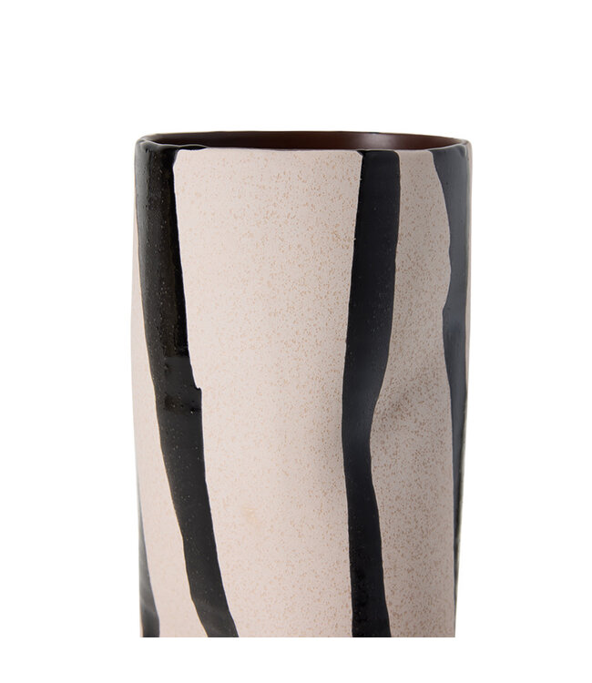 HKliving Mono vase sand/black