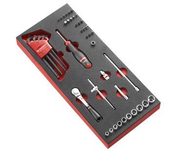 Facom MODM.RL161-36 Doppen, bitset, inbusset | Foam | 1/4 Inch 6-Knt | Foam Module