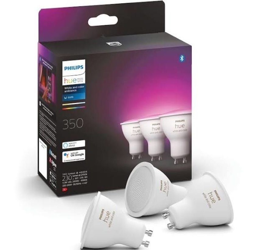Philips Hue White and Color GU10 3-pack