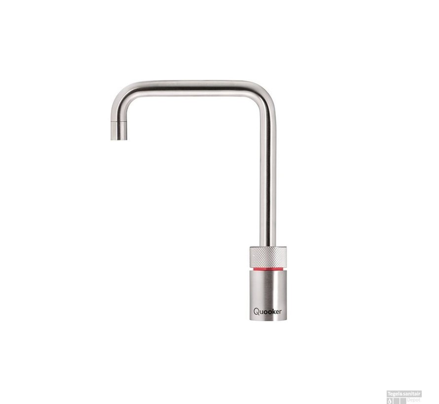 Quooker Nordic Square RVS kokendwaterkraan met PRO3-VAQ boiler