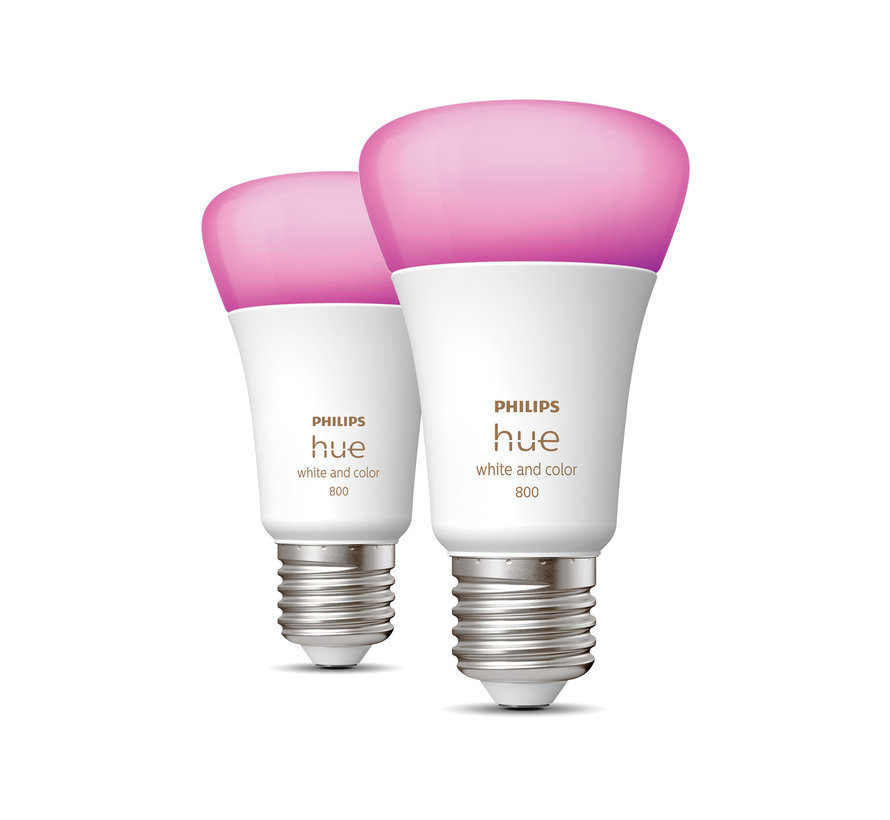 Philips Hue White and Color E27 10.5W Duo pack