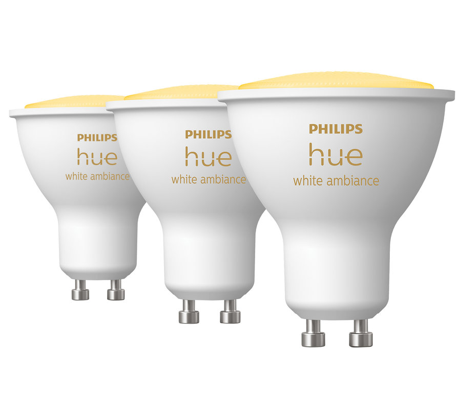 Philips Hue White Ambiance GU10 3-pack