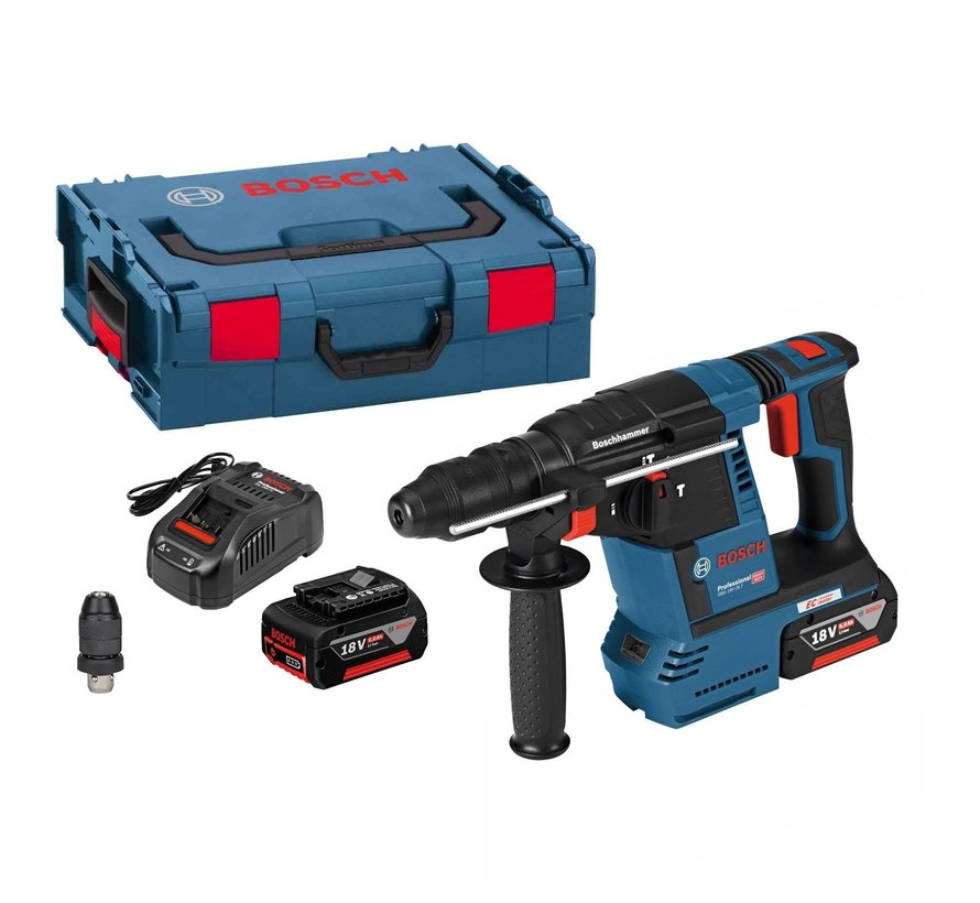 Bosch GBH 18V-26 F 18V Li-Ion Accu SDS-plus combihamer set (2x 5.0Ah accu) in L-Boxx