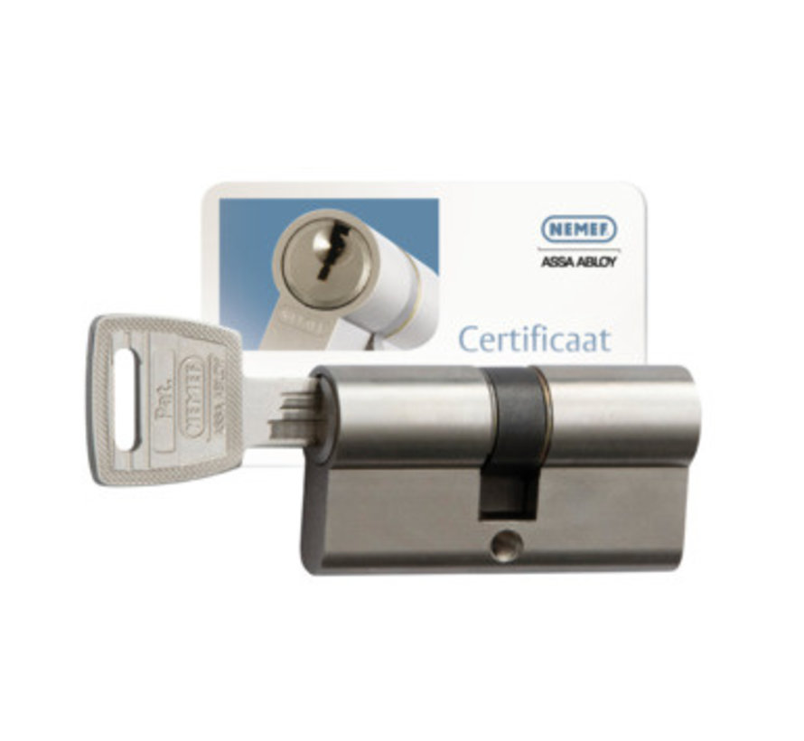NEMEF veiligheidscilinder NF3+ 30/30 mm SKG 3-sterren gelijksluitend (2 stuks) 132/9p