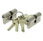 Nemef Veiligheidscilinder NF4 met keersleutel 30/30 mm SKG 3-sterren gelijksluitend 2 stuks 142/9