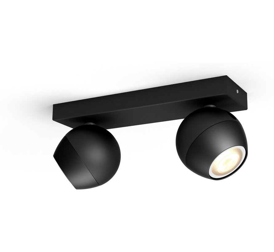 Philips Hue Buckram 2-Spot opbouwspot White Ambiance Zwart