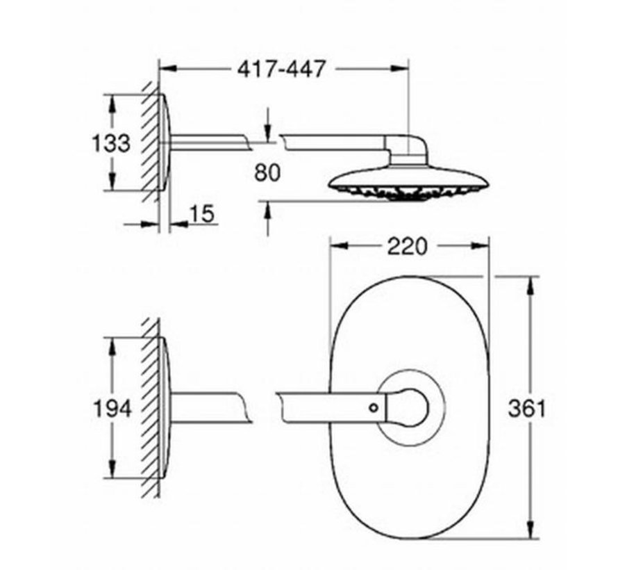 Grohe Smartcontrol Hoofddoucheset 360 duo