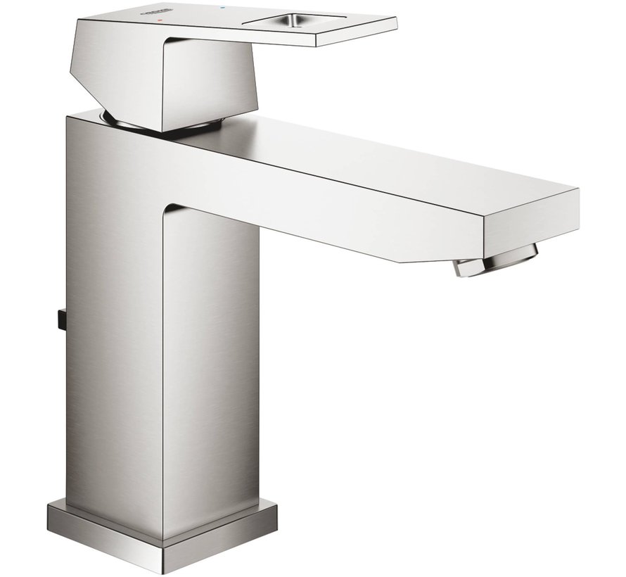 GROHE Eurocube eengreeps wastafelmengkraan M-size, supersteel (RVS kleur)