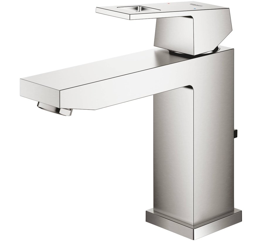 GROHE Eurocube eengreeps wastafelmengkraan M-size, supersteel (RVS kleur)