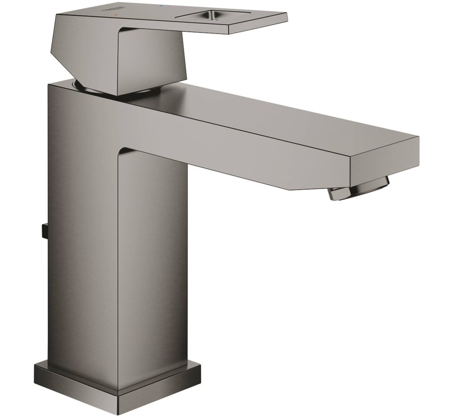 GROHE Eurocube eengreeps wastafelmengkraan M-size, hard graphite geborsteld (mat donkergrijs)