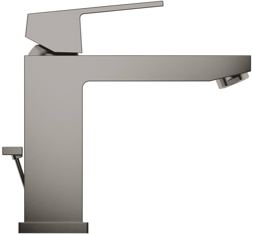 GROHE Eurocube eengreeps wastafelmengkraan M-size, hard graphite geborsteld (mat donkergrijs)