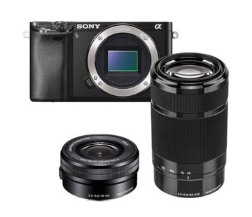 Sony A6000 zwart + 16-50mm + 55-210mm