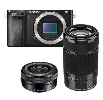 Sony A6000 zwart + 16-50mm + 55-210mm