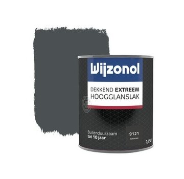 Wijzonol Dekkend Extreem antraciet hoogglans 750 ml