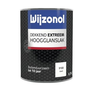 Wijzonol Dekkend Extreem ijswit hoogglans 750 ml