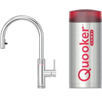 Quooker Flex met COMBI boiler 3-in-1 kokend water kraan Chroom