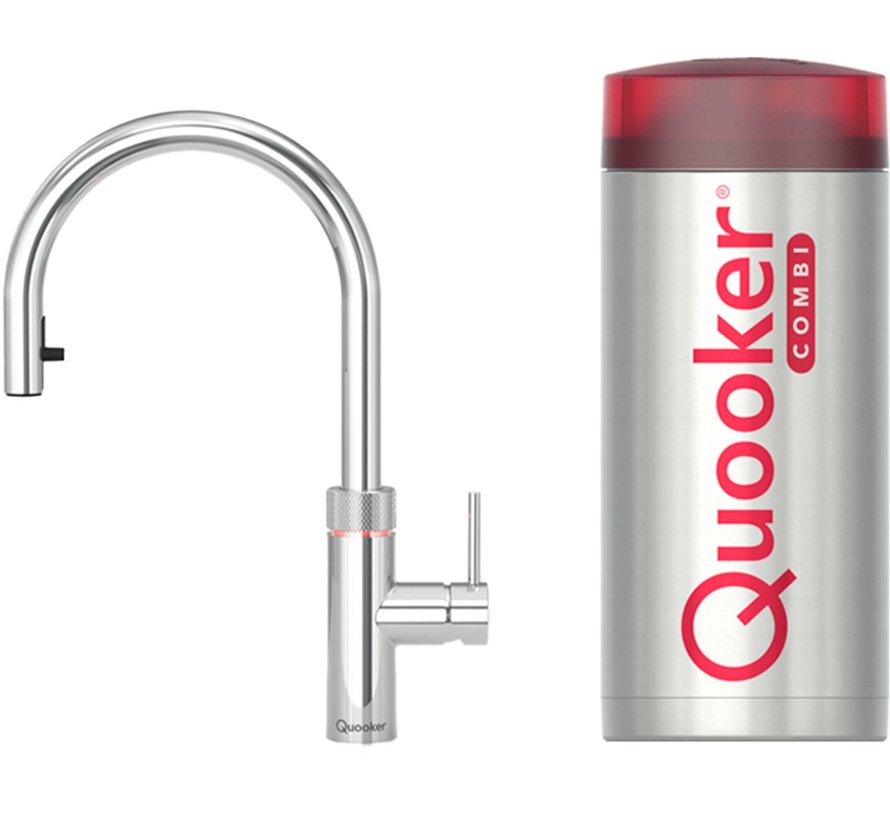 Quooker Flex met COMBI boiler 3-in-1 kokend water kraan Chroom