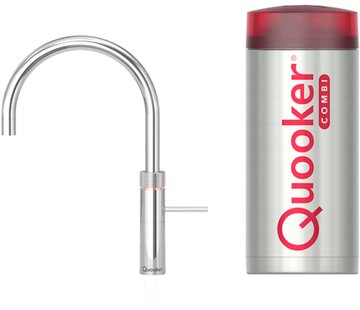 Quooker Fusion round met COMBI boiler 3-in-1 kokend water kraan Chroom