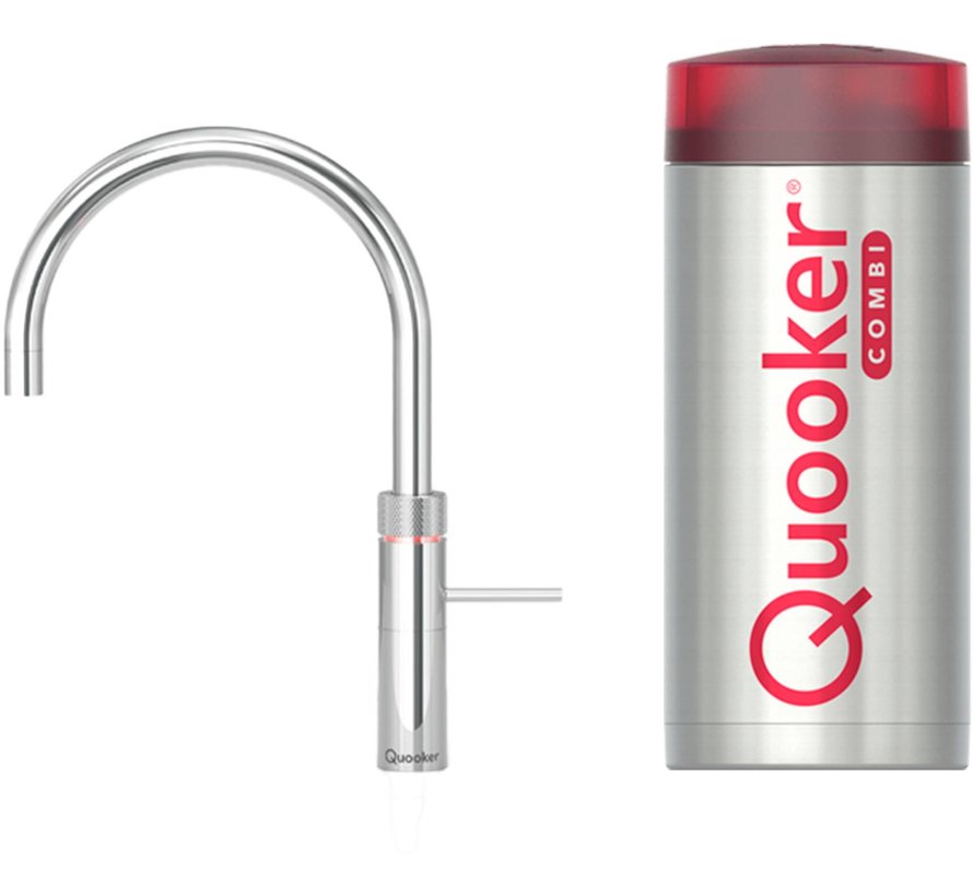 Quooker Fusion round met COMBI boiler 3-in-1 kokend water kraan Chroom