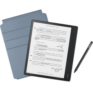 Kobo Elipsa Blauw + Back Cover + Stylus