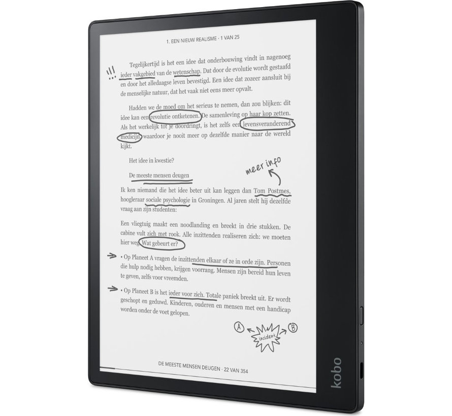 Kobo Elipsa Blauw + Back Cover + Stylus