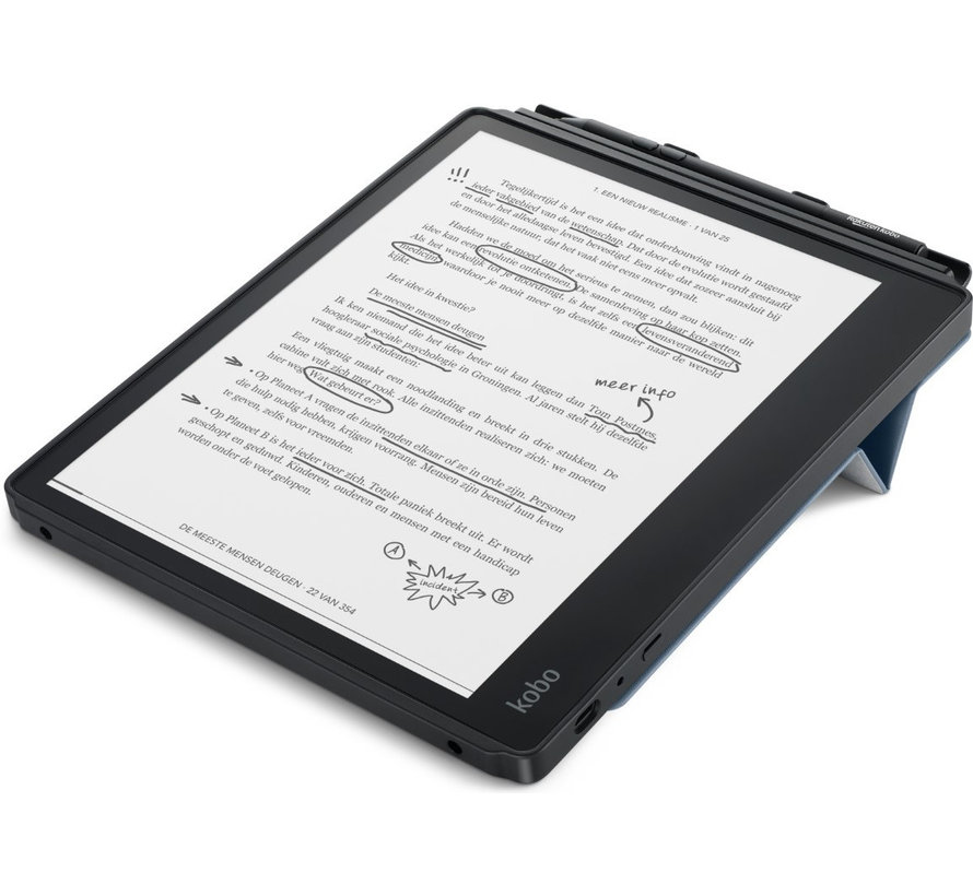 Kobo Elipsa Blauw + Back Cover + Stylus