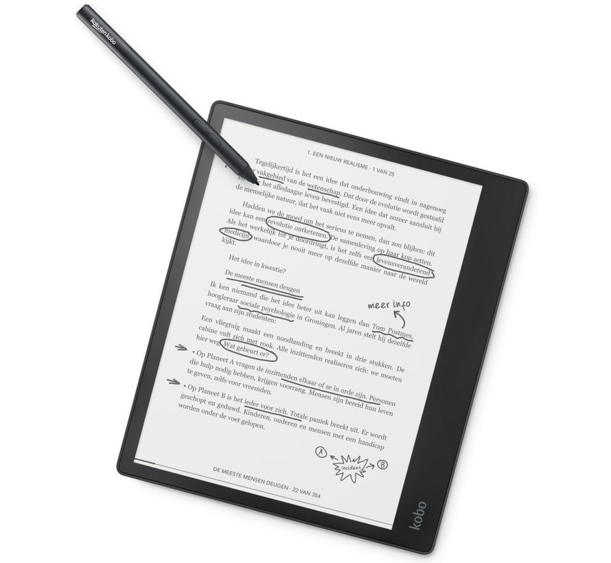 Kobo Elipsa Blauw + Back Cover + Stylus