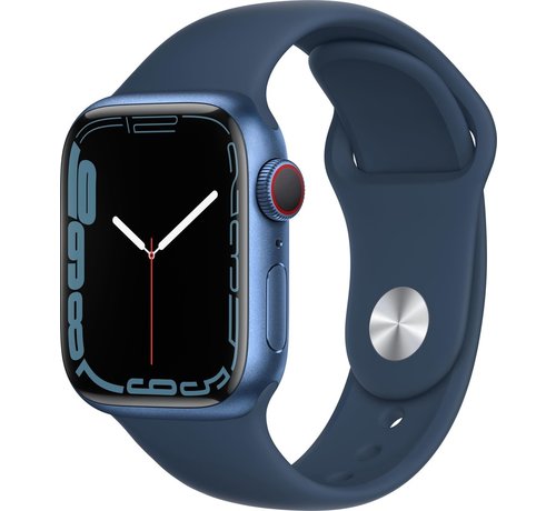 Apple Watch Series 7 4G 41mm Blauw Aluminium Blauwe Sportband